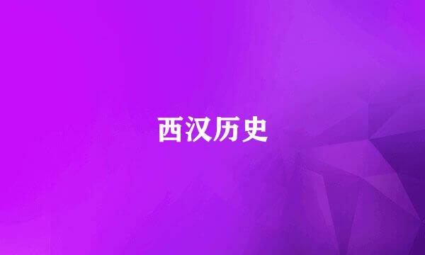 西汉历史