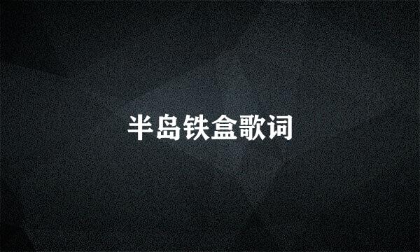 半岛铁盒歌词