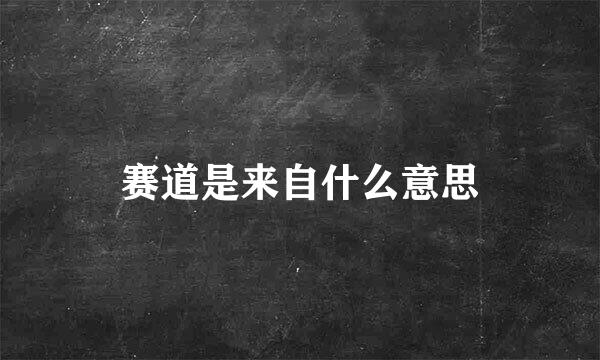 赛道是来自什么意思
