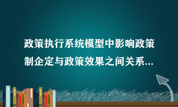 政策执行系统模型中影响政策制企定与政策效果之间关系的因素？