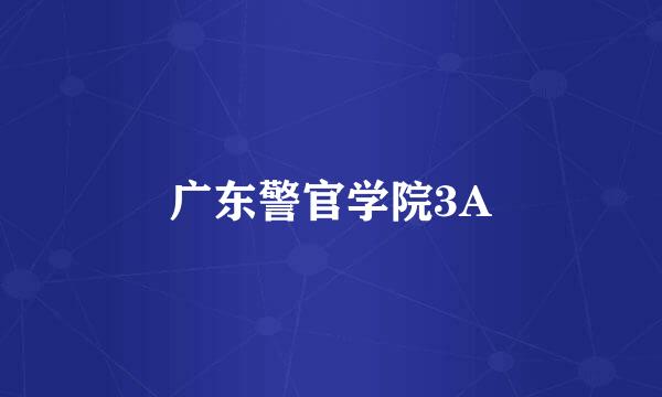 广东警官学院3A