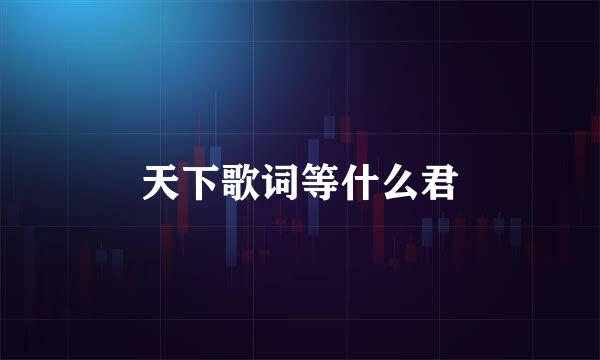 天下歌词等什么君
