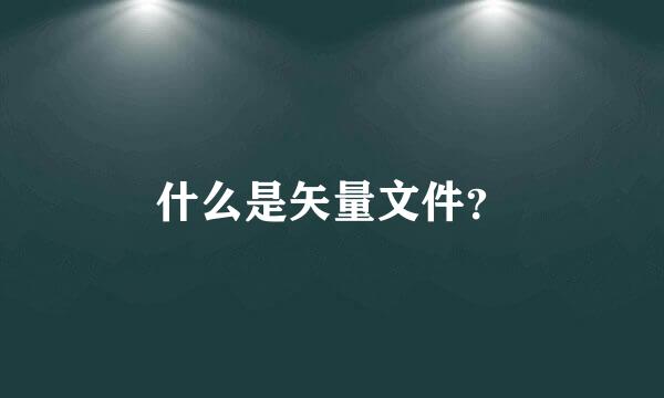 什么是矢量文件？
