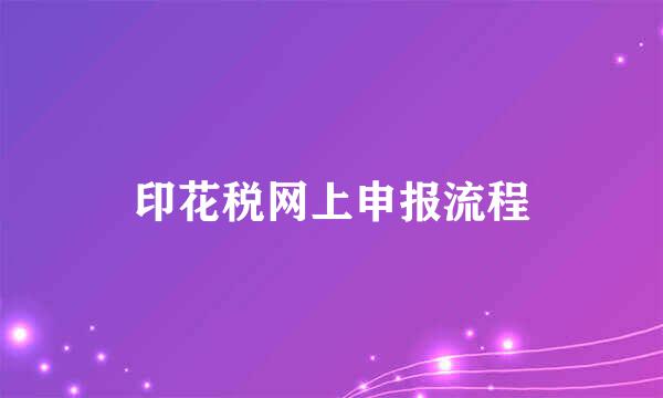 印花税网上申报流程