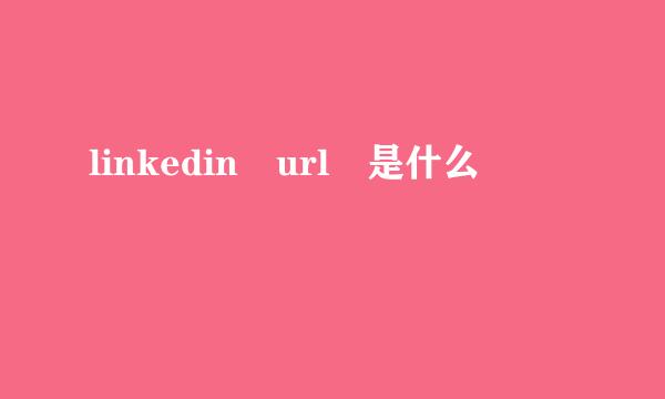 linkedin url 是什么