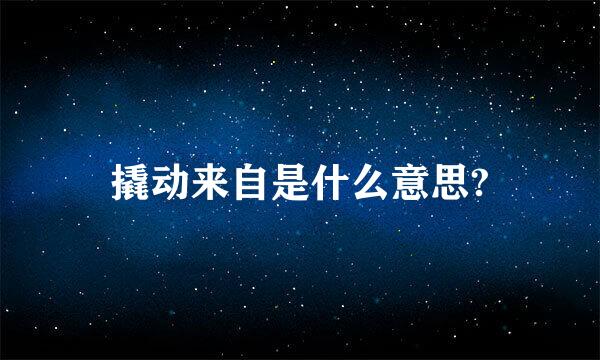 撬动来自是什么意思?