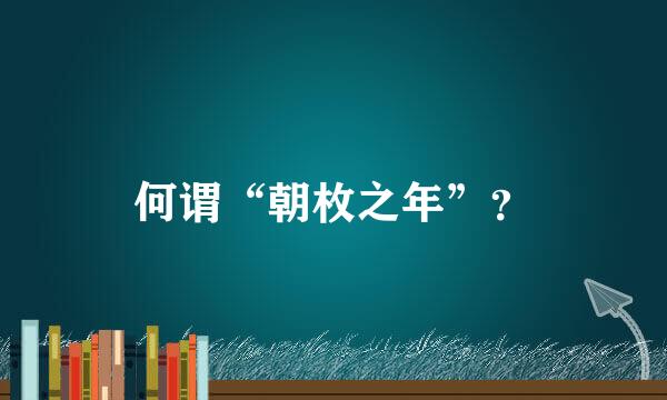 何谓“朝枚之年”？