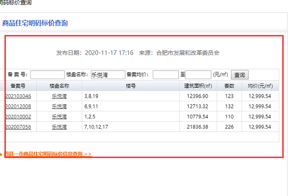 合肥市发改委房屋备案价如何查询？