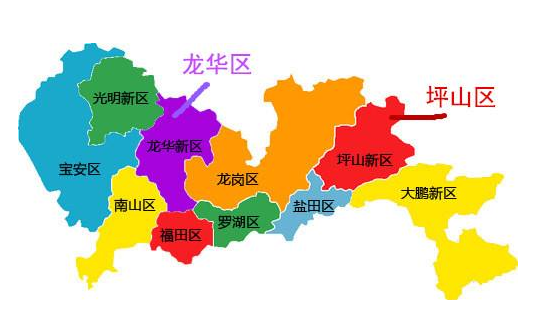 深圳行政区划图