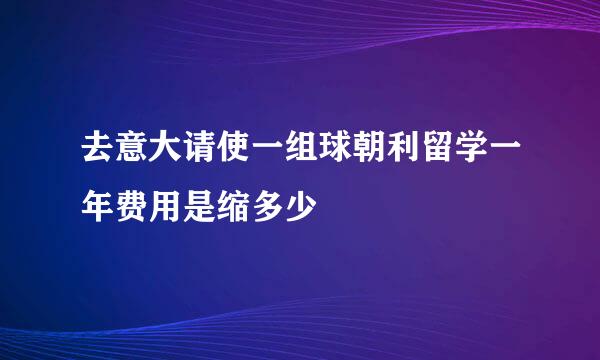 去意大请使一组球朝利留学一年费用是缩多少