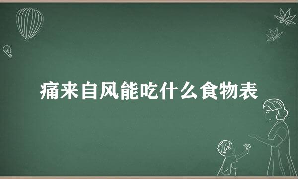 痛来自风能吃什么食物表