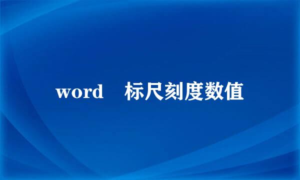 word 标尺刻度数值