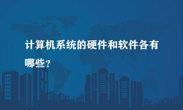 计算机系统的硬件和软件各有哪些？