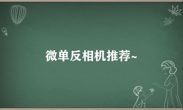 微单反相机推荐~