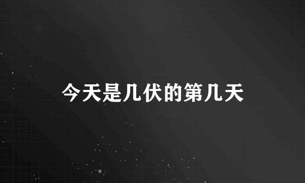 今天是几伏的第几天