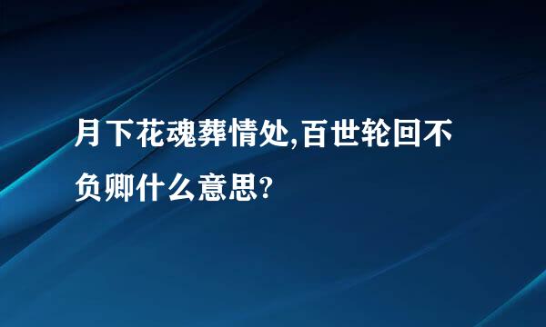 月下花魂葬情处,百世轮回不负卿什么意思?