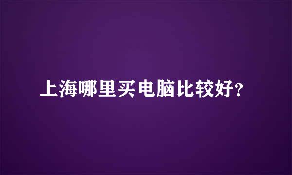 上海哪里买电脑比较好？