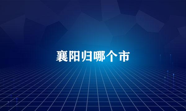 襄阳归哪个市
