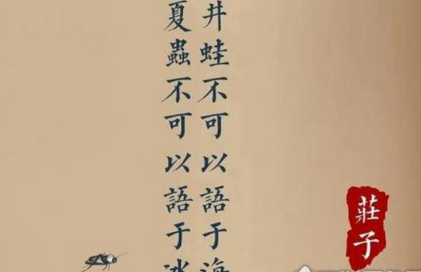 “井蛙不可以语于海者，拘于虚也；夏虫不可以语于冰者，笃于时也；曲士不可以语于道者，束话可尽于教也”。