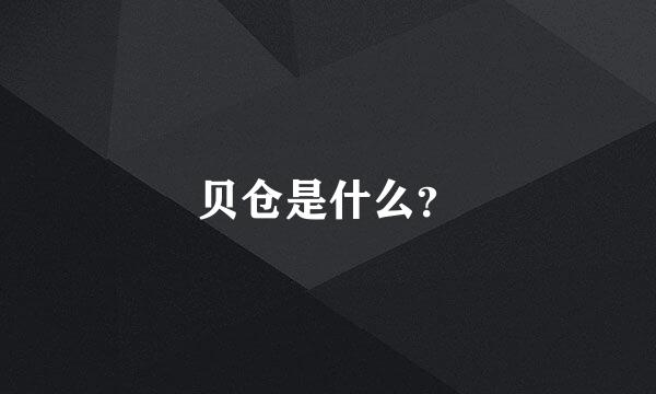 贝仓是什么？