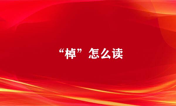 “棹”怎么读