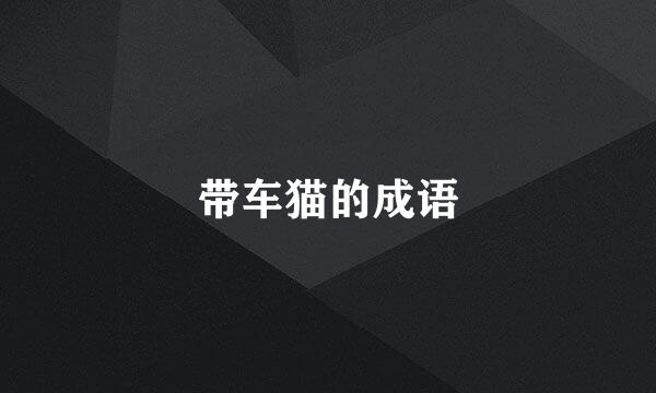 带车猫的成语