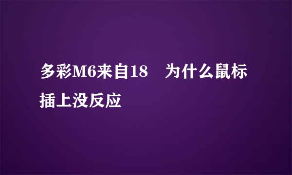 多彩M6来自18 为什么鼠标插上没反应