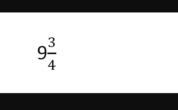九又四分之三怎么打出数字来？