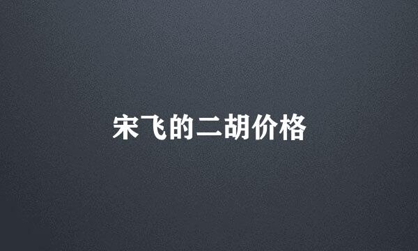 宋飞的二胡价格