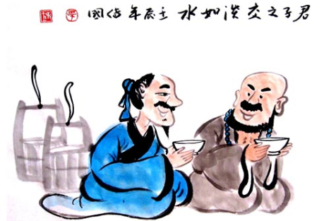 英文翻译,君子之交淡如水。