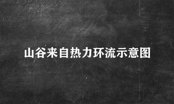 山谷来自热力环流示意图