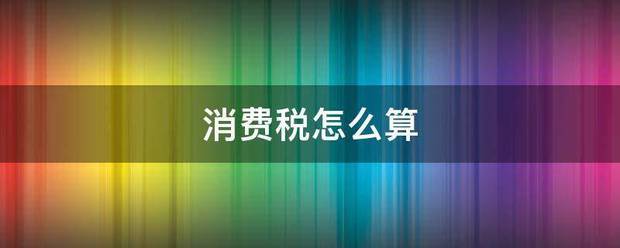 消费税怎么算