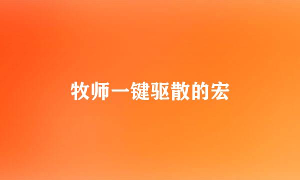 牧师一键驱散的宏