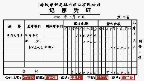 手工账填写好的样本（含记账凭证、记账凭证汇总表. 现金日记账、银行日记账、总账、明细账）