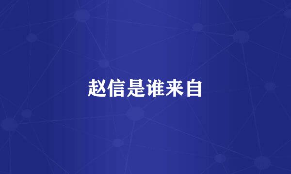 赵信是谁来自
