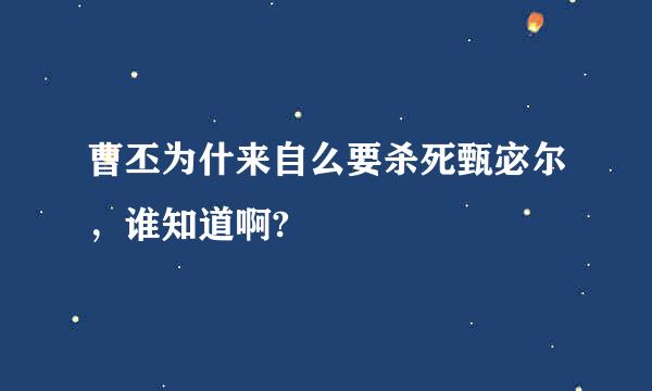 曹丕为什来自么要杀死甄宓尔，谁知道啊?