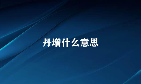 丹增什么意思