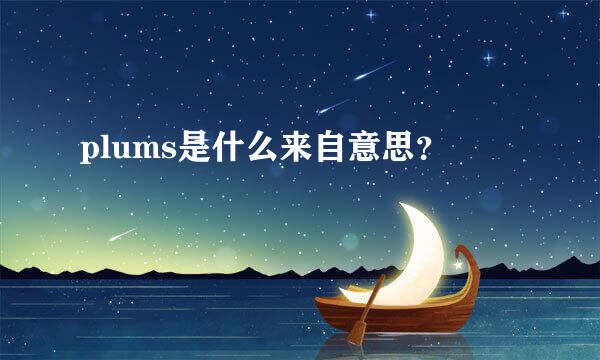plums是什么来自意思？