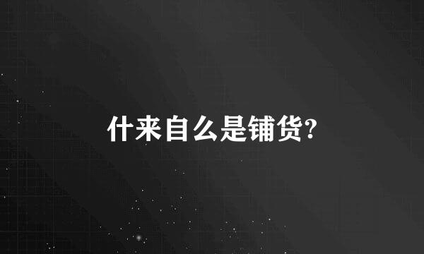 什来自么是铺货?