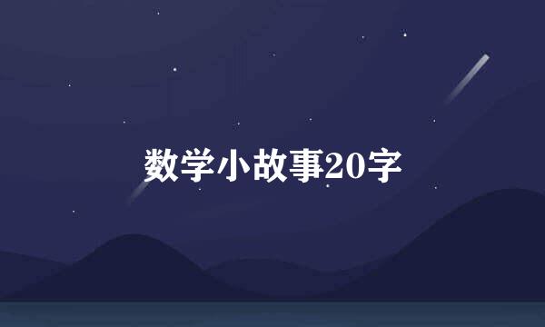 数学小故事20字
