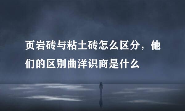 页岩砖与粘土砖怎么区分，他们的区别曲洋识商是什么