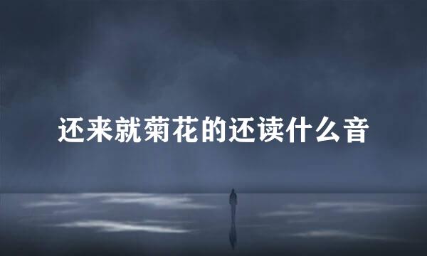 还来就菊花的还读什么音