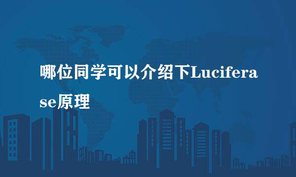 哪位同学可以介绍下Luciferase原理