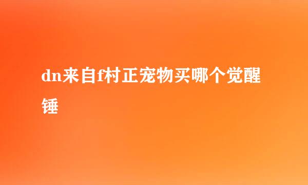 dn来自f村正宠物买哪个觉醒锤