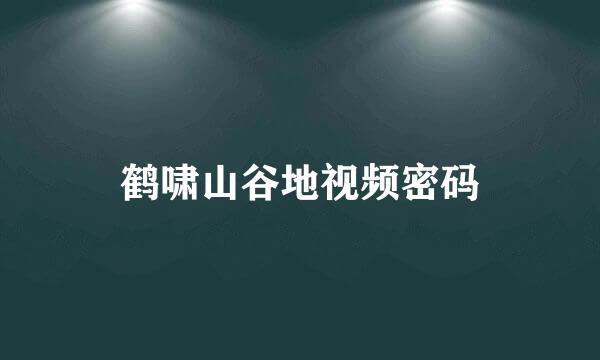 鹤啸山谷地视频密码