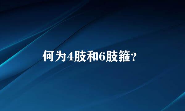 何为4肢和6肢箍？