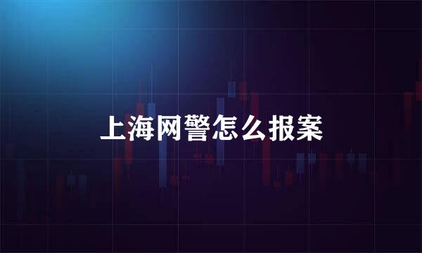 上海网警怎么报案