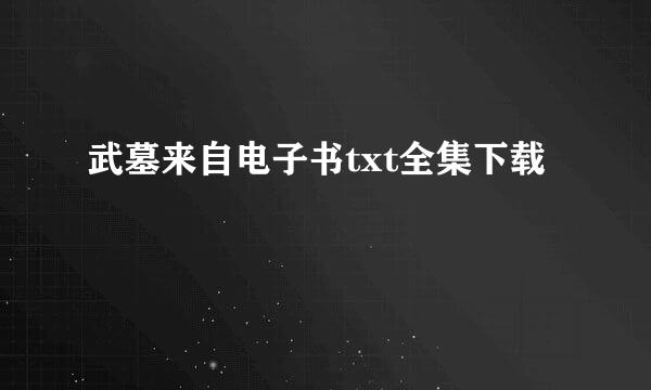 武墓来自电子书txt全集下载