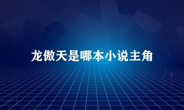 龙傲天是哪本小说主角
