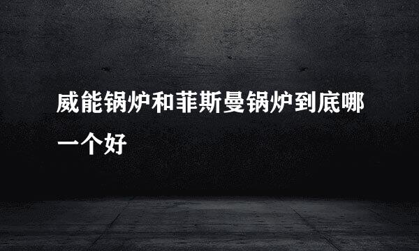 威能锅炉和菲斯曼锅炉到底哪一个好